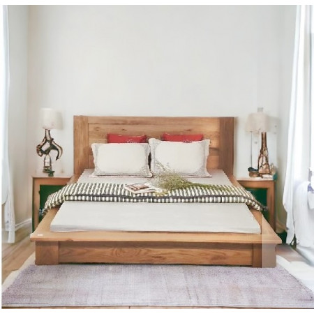 Giường Nhật 03 - 1m6 : Giường Ngủ Gỗ Sồi - Kiểu Bệt